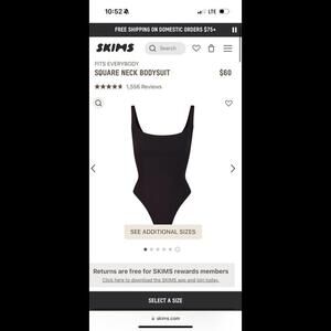Skims fits everybody square neck bodysuit
